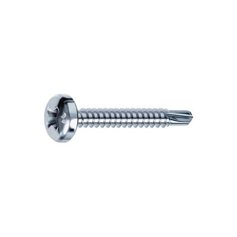 VITI AUTOPERFORANTI TESTA CILINDRICA ACCIAIO ZINCATO BIANCO- - ø mm.4,8x25 - 500 pezzi MUSTAD