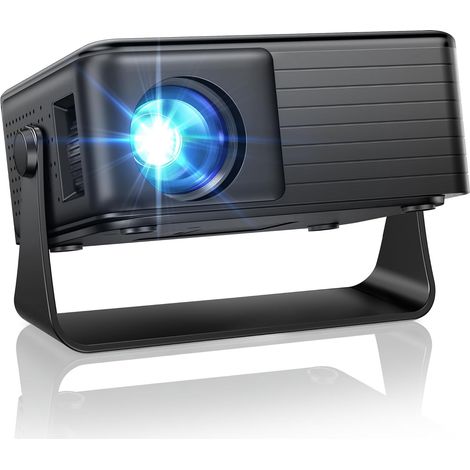 Videoprojecteur Portable Auto Keystone 2026 Upgraded 15000L Support 1080P Auto Keystone Rotation 360 Zoom 50%, Preur Video Compatible PC/Phone/HDMI/USB, Noir (1/5)