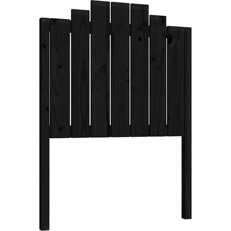 Maison Exclusive - Cabecero de cama madera maciza de pino negro 8 (1/5)