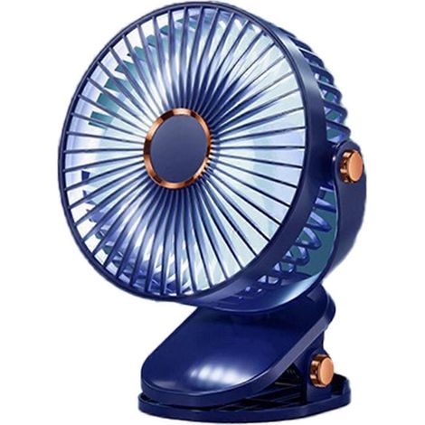Tragbarer LED-Campingventilator mit Nachtlicht, USB-Anschluss, blau