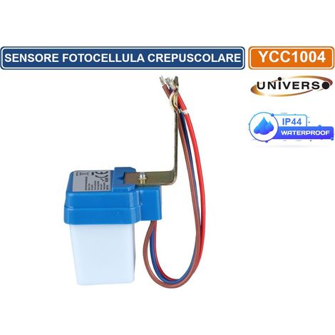 UNIVERSO YCC1004 SENSORE FOTOCELLULA CREPUSCOLARE IP44 PER LAMPADINE (1/2)