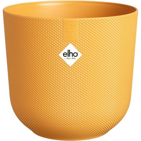 Maceta de jazz redonda de 26 cm de diámetro, color ámbar amarillo - Elho