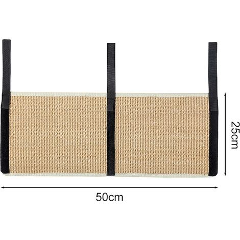 Chat avec tapis de scratching, Cesar, jambe de chaise, 25 x 50 cm, Khaki/, mobilier robuste et élégant (1/5)