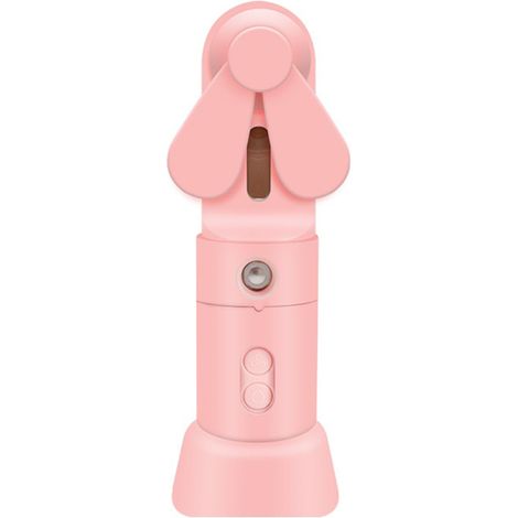 Mini ventilateur portable 2021 avec brumisateur humidificateur nano, 3 vitesses de ventilation, chargement USB, base antidérapante pour plus de sécurité et une longue autonomie. (1/5)