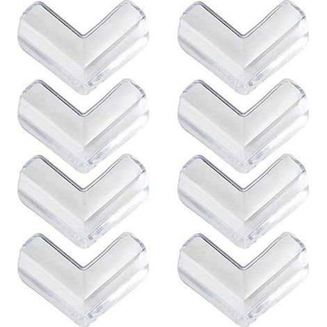Protection Coin de Table, 8 Pièces Protections d'angles Transparent, Plus Grande Taille et Plus Forte adhérence, Doux Protection des coins de table - Protège les bébés et les enfants (1/4)