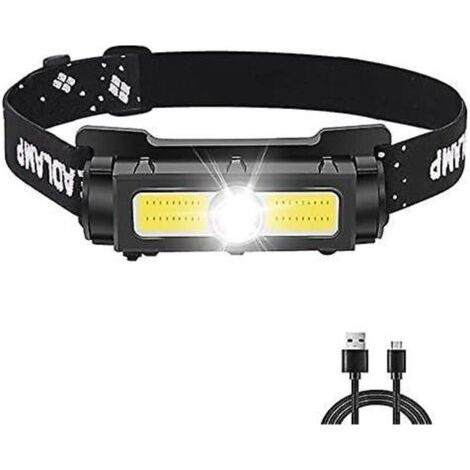 Lampe Frontale Puissante 1000 Lumens,Lampe Frontale LED Rechargeable avec Lumière Rouge Blanche et Aimant Amovible Torche Frontale 7 modes pour la Course, le Camping, la Pêche [Classe énergétique A+++ (1/4)