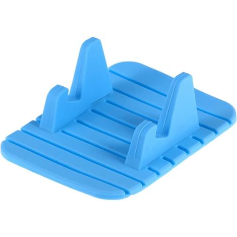 supporti multifunzionali in silicone per cellulare da auto, supporto per navigatore per smartphone da cruscotto, colore blu, antiscivolo e stabile, facili da usare.