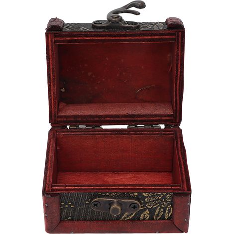 Boîte de Rangement en Bois Rustique pour Bijoux et Accessoires de Coiffure (1/5)