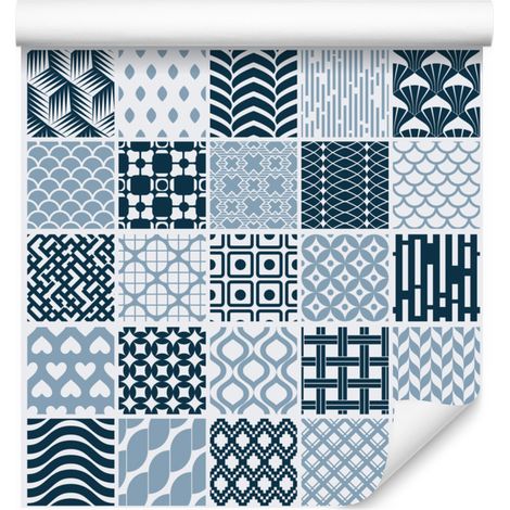 Carta da parati a mosaico geometrico modernista per soggiorno e camera da letto, 50x1000 cm. (1/5)