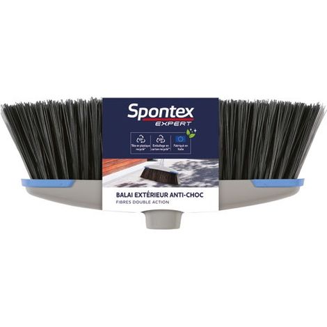 Balai Extérieur Antichoc Fibres Double Action - Spontex Expert (1/4)