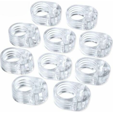 10 PVC Door Handle Bumpers – Transparent Door Handle Stoppers – Wall Protection for Door Handles (1/4)