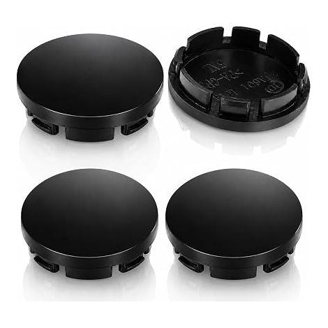 Cache Moyeu 56mm, Seat Universels, Plastique ABS avec Anneau en Acier, Enjoliveurs Centre de Roue Voiture Noir pour Jantes OD ID 53mm, Accessoires Auto (1/5)
