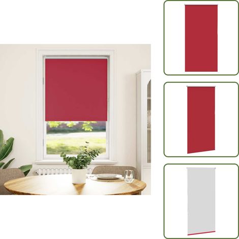 vidaXL Verdunkelungsrollo Rot 65x130 cm Stoffbreite 60,7 cm Polyester