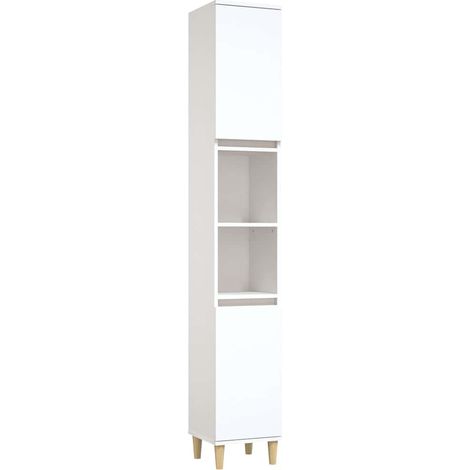 Badschrank Weiß 30x30x190 cm Holzwerkstoff vidaXL (1/5)