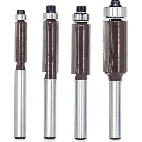 4pcs 6mm Shank Copy Milling Cutter Flush Burrs With Ball Bearings Professional Router Cutter Tool Wood (1/5)