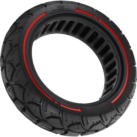 Vollgummireifen für Roller, 10 Zoll, 80/65 – 6,5, 9,1 x 5,9 x 3 Zoll, pannensicherer Gummireifen, Ersatzreifen mit Hohlstruktur, Stoßdämpfung (1/5)