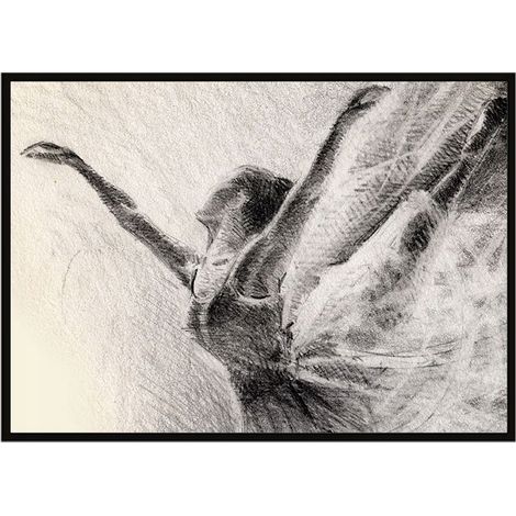 PÓSTER FOTOGRÁFICO ENMARCADO 43x33 cm Bailarina de Ballet P906 (1/3)
