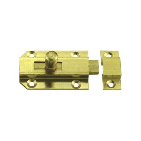 Catenaccio diritto 60 x 25 mm. - in ottone lucido