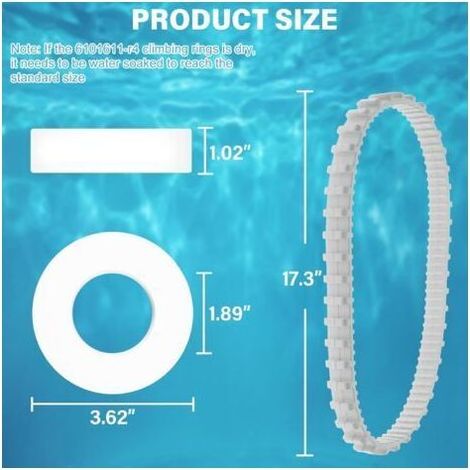 Anelli di arrampicata e binari 9985006-r2, ricambi 6101611-r4 compatibili con il robot per piscina Maytronics Dolphin Nautilus cc Plus (confezione da 6) (1/4)