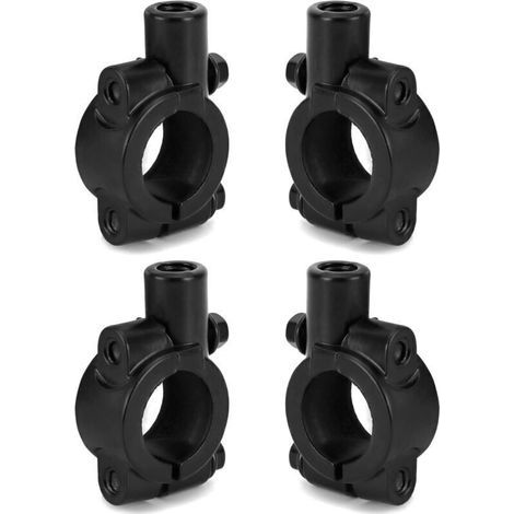 Adattatore per specchietto retrovisore da moto in 4 pezzi, 22 mm / 7/8 pollici per manubrio, staffa universale da 10 mm compatibile con motociclette, biciclette, moto da cross e ATV. (1/4)