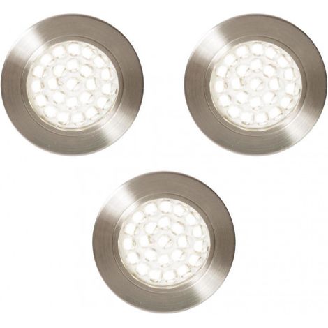 Litecraft Charles Under Cabinet LED Light Warm White Fitting in Nickel - 3 Pack (1/3)