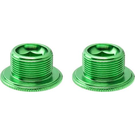 Vis de cache-manivelle portable en alliage d'aluminium compatible avec les vélos (2 pièces, vert) (1/5)