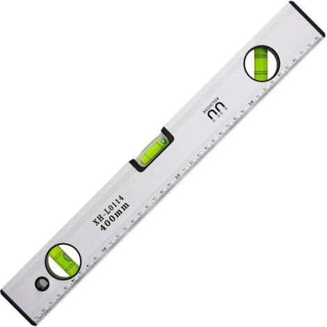 Niveau à Bulle de 40 cm, Niveau Bulle Magnétique avec 3 Fioles Haute Visibilité Corps en Aluminium, Embouts Robustes pour horizontal vertical et 45 °, Précision +/- 0,5mm - Règle Intégrée (1/5)
