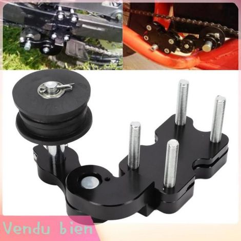 Tendeur de Chane de Moto, Métal Haute Résistance Noir Universel pour Cruiser ATV (1/4)