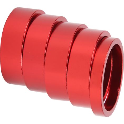CANSUCC 5er-Pack 28,6 mm Unterlegscheiben für Mountainbike-Vorderradgabeln, Lenkkopf-Distanzstück, rote Gabeldichtung (1/5)