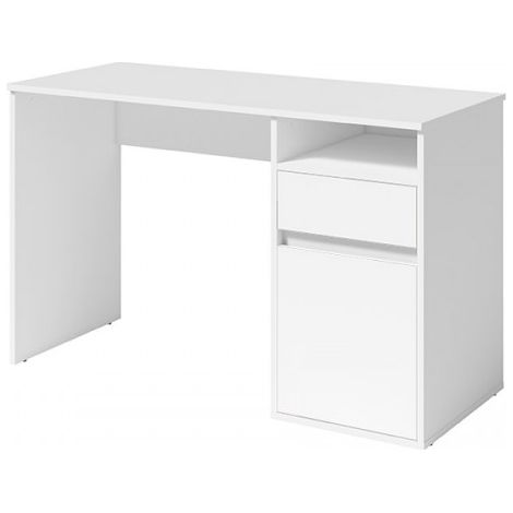 Bureau droit contemporain BILOU coloris blanc. (1/2)