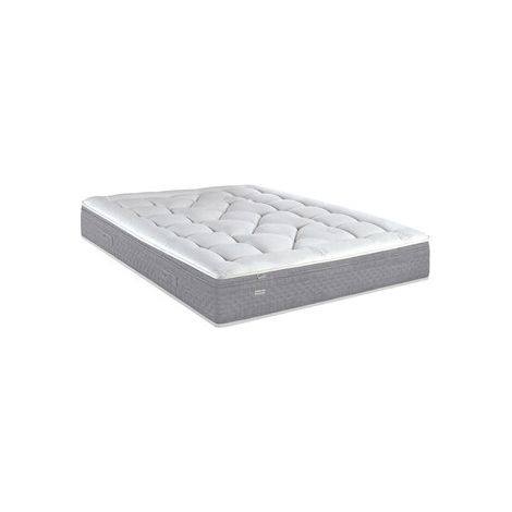 Matelas Epeda Galactique Argente 140x190 cm 2 places ressorts ensachés ferme OEKO-TEX tonique gris