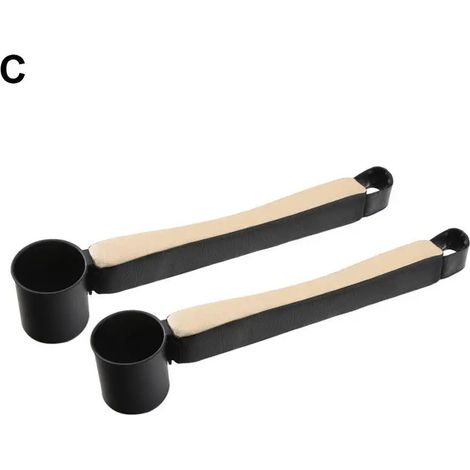 (Beige) Lot de 2 boîtes de rangement pour siège auto avec porte-gobelet et porte-monnaie. Organiseur de voiture avec compartiment pour fente pour portefeuille et téléphone. (1/5)