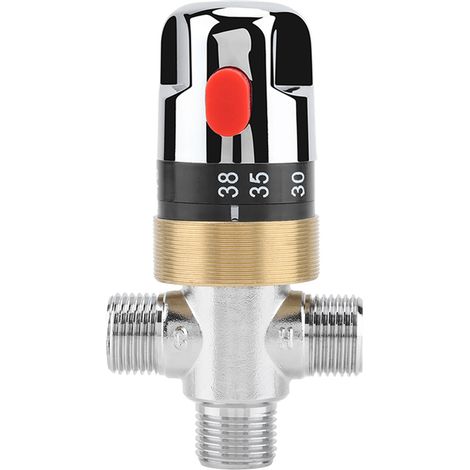 G1/2-Zoll-Thermostat-Mischventil für Badewannen, Wassertemperaturregelung für Rohre und Waschbecken (1/5)