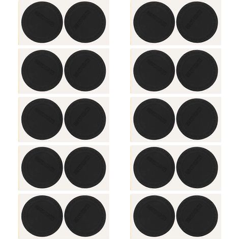 Lot de 20 coussinets adhésifs antidérapants en acier inoxydable pour tasses isothermes, protection contre l'usure.-0.2X5.6X5.6CM-Black (1/4)