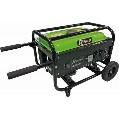 Ribimex – Groupe électrogène 3150W synchrone 4 temps – Autonomie 11h – Moteur 4,6 kW – 2 prises 230V – Disjoncteur de sécurité – PRGE3150
