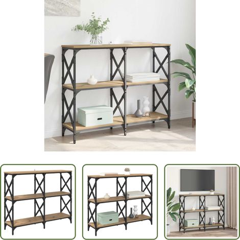 vidaXL Étagères -  Table console Chêne artisanal 100 x 28 x 80,5 cm (1/5)