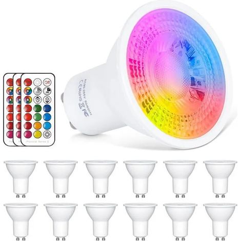 Ampoule GU10 LED Blanc Chaud 2700K, 7W équivalent Ampoule Halogène 70W, 720LM, Ampoules LED Spot, Non Réglable, Lot de 12 (1/5)