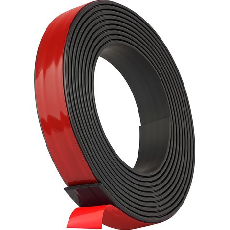 Bande Magnétique Autocollante,2.5CM x 3MM 2M Bande Magnétique Autocollante Forte avec Adhésive, Bandes Souple Aimantée Magnétiques Autocollantes pour Aimants, Organiser, Présenter (1/5)