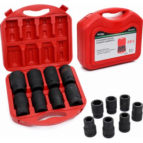 Set di 8 chiavi a bussola a impatto, in acciaio resistente Kraft&Dele (1/5)