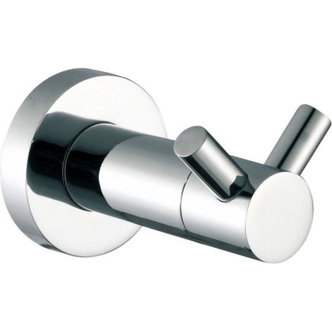 70mm Round Double Robe Hook Chrome (1/2)