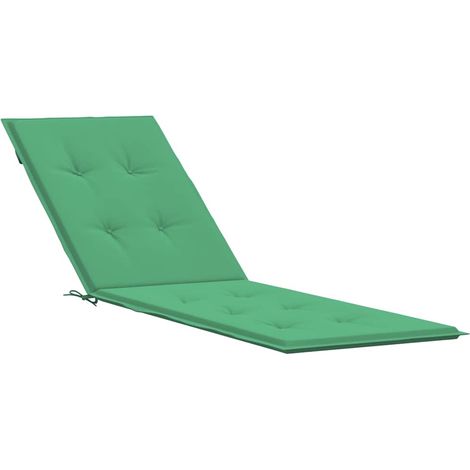vidaXL Cuscino per Sdraio Verde (75+105)x50x4 cm