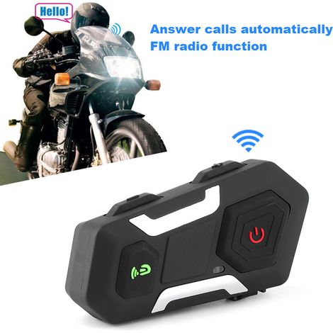 Casque audio Bluetooth FM pour moto, intercom duplex intégral en temps réel d'une portée de 1200 mètres (T10S) (1/5)