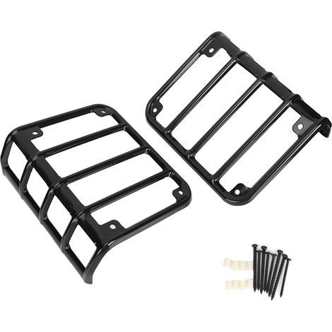 Paar Rücklichtabdeckungen für Jeep Wrangler JK 2007-2017, Schwarz (1/5)