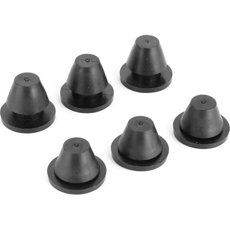 Motorcycle Side Cover Gasket Set, 6-Piece Black Rubber Replacement Side Cover Accessories OEM 0521 1234 0521 1235 for Cover Installation (1/5)