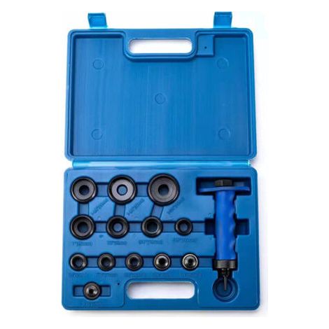 Kit de 14 poinçons creux pour cuir – Outils professionnels de perforation (5 à 35 mm), avec ceinture de travail, poignée à serrage rapide, joints en caoutchouc et accessoires pour percer les bracelets
