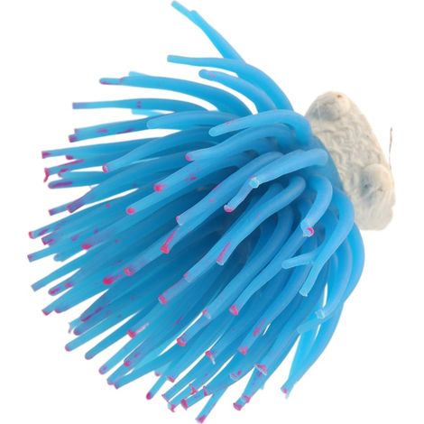Corail lumineux artificiel, sûr, esthétique et durable, pour aquarium (bleu) (1/5)