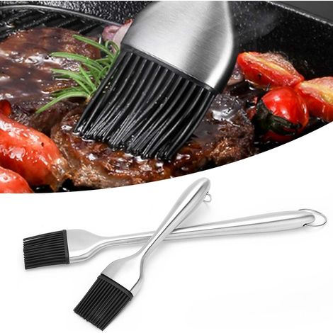 ensemble de 2 pinceaux à huile en acier inoxydable pour la cuisson (1/5)