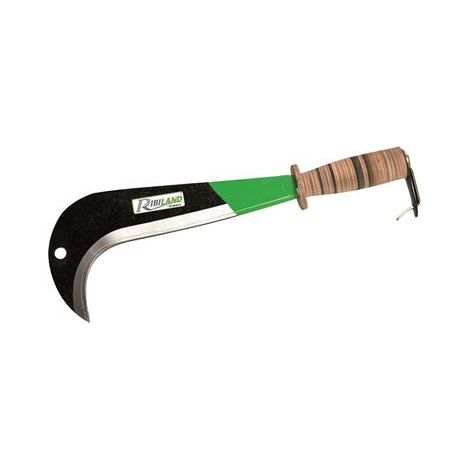 Ribiland – Serpe italienne 41,5 cm – Manche en cuir antiglisse – Coupe nette pour bois et arbustes – Outil jardinage professionnel