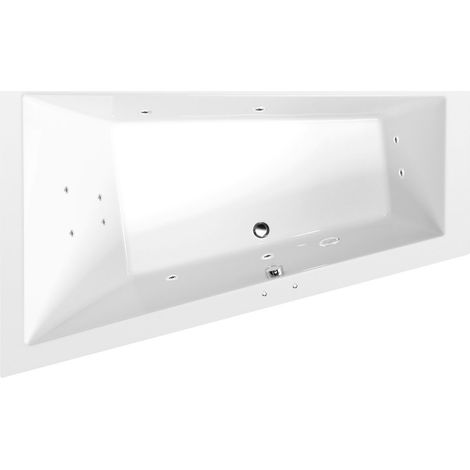 Baignoire balnéo TRIANGL L, 180x120x50cm, Active Hydro, chrome (1/2)