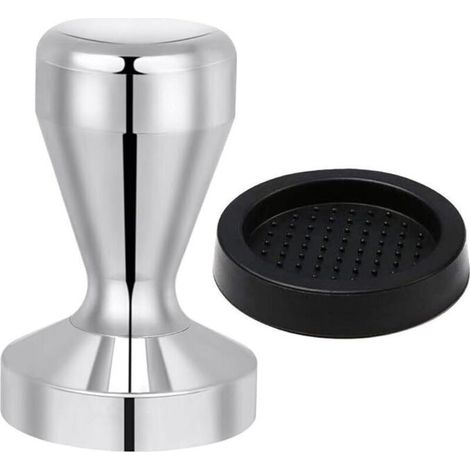 51-mm-Kaffeepresse aus Edelstahl 430, Kaffeepresse, Küchenzubehör zur Espressozubereitung mit Silikonpad